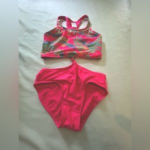 Art Class Floral, Girls bathing suit